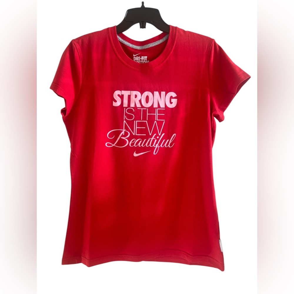 Nike Dri-FIT Women's Bold Red Graphic Tee Size Large